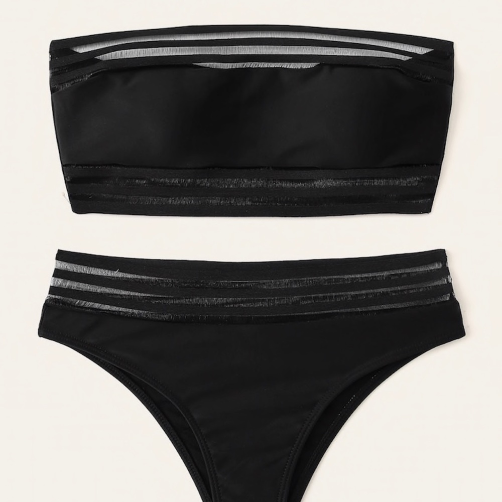 NWOT Black Mesh Bikini